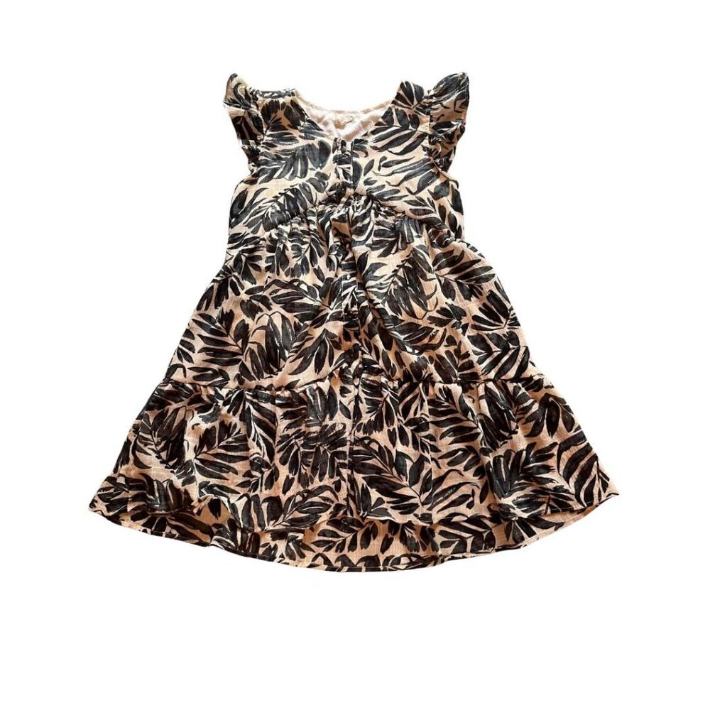 Hayden, Leaf Print Girls Dress, Medium 55% OFF ❌